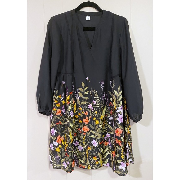 Old Navy Floral Print Georgette Swing Dress - Picture 2 of 7